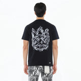 Cult of Individuality Heavyweight Crew Neck Tee "Plaster Logo" in Black