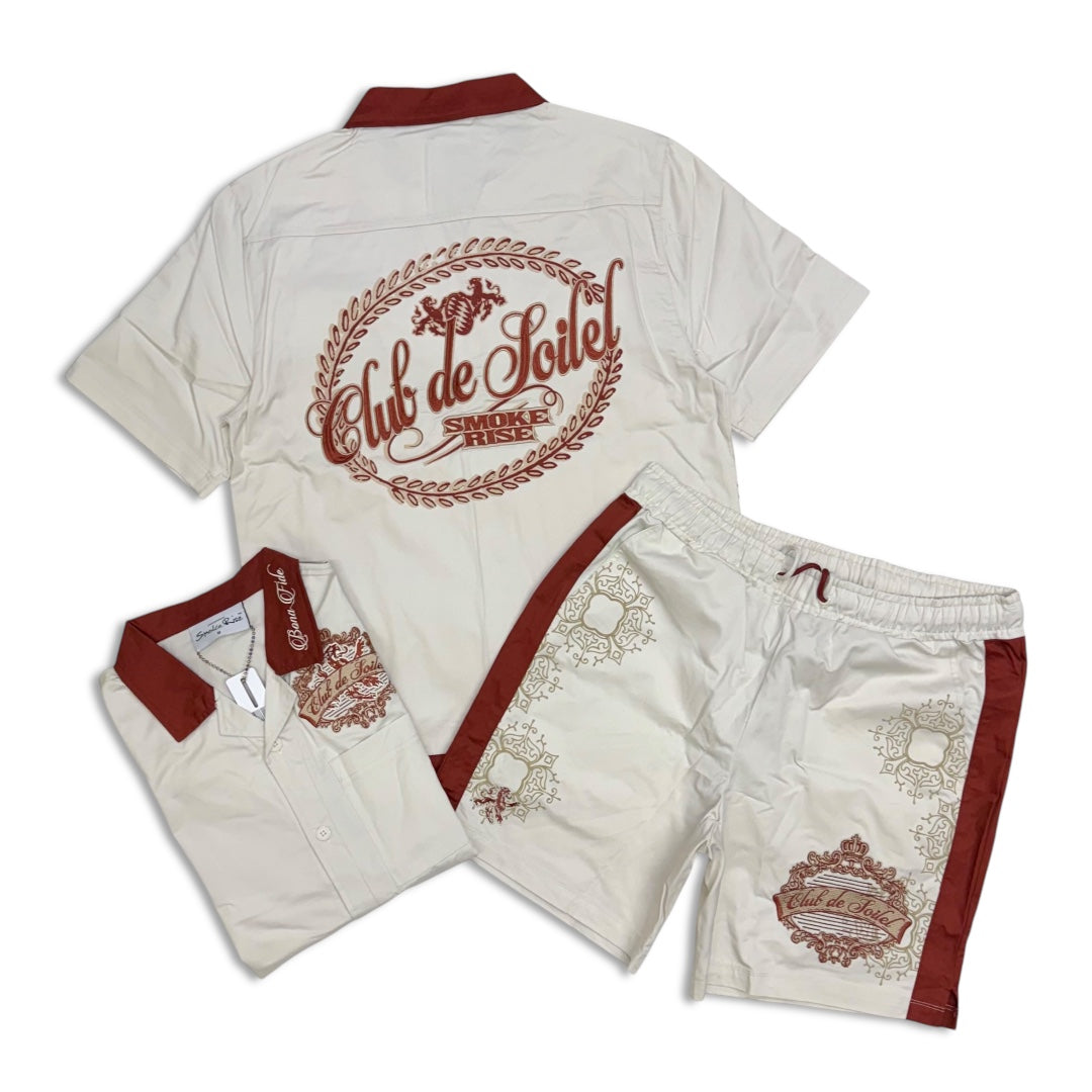 Smoke Rise Button Down short set Tandoori Spice