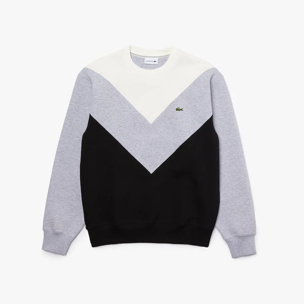 Lacoste (grey chine color block sweater)