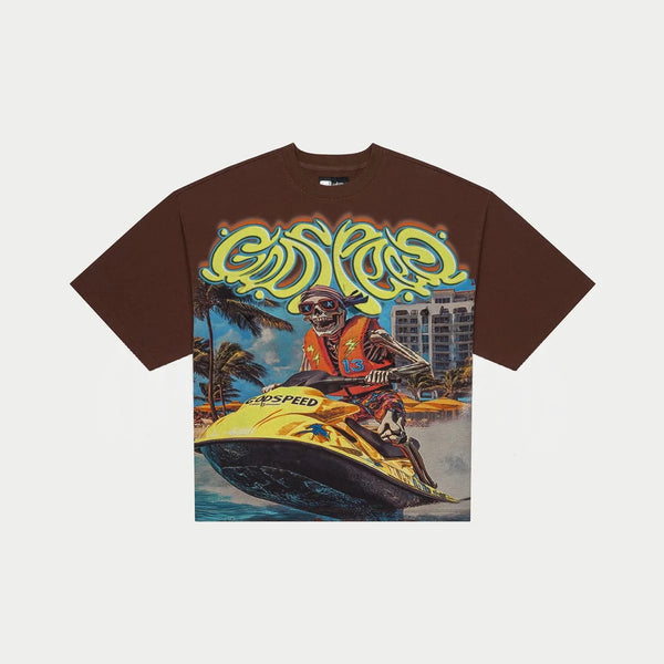 氣志團ツアーTシャツ GOD SPEED YOU Godspeed Wave Runner Tee Brown wash – VIP Clothing Stores