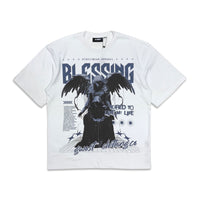 G west Men's Blessing graphic tee white/black/slate blue
