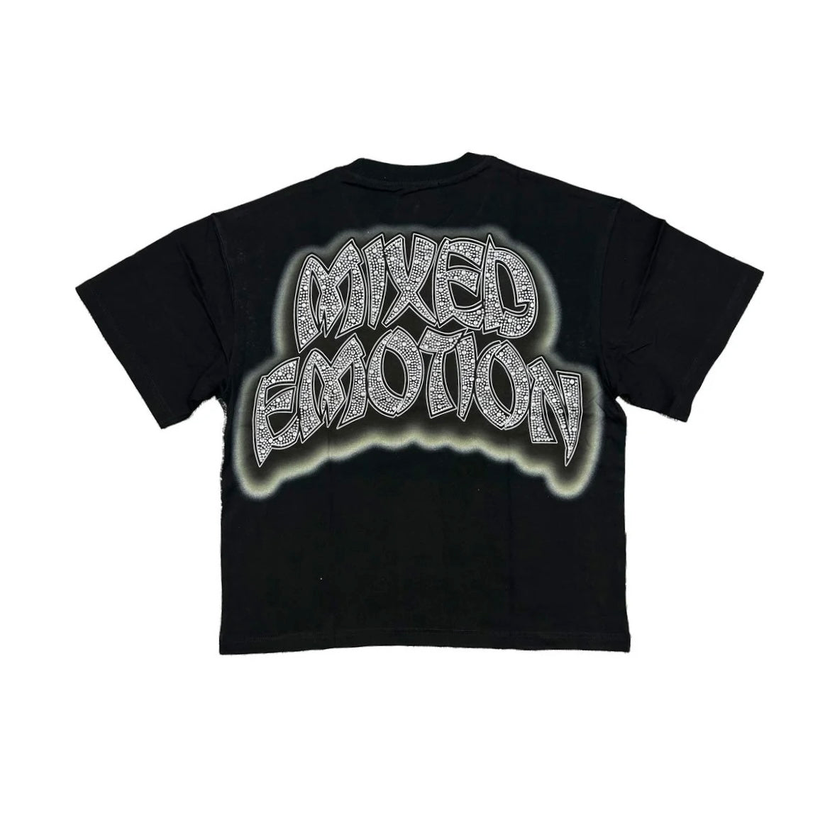 Mixed Emotion Rhinestone Seaside Tee Black
