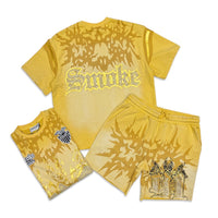 Smoke Rise Graphic short set Ochre