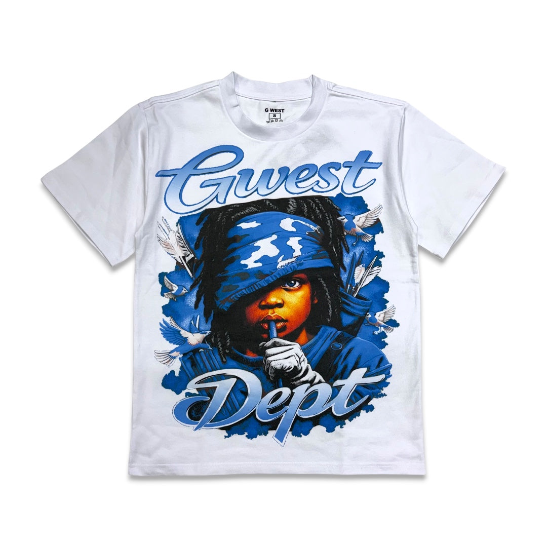G west Men's Scarface Tee White /University Blue