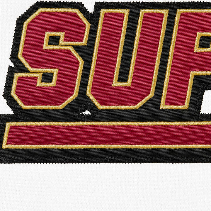 Supreme Football Zip Up Hoodie White