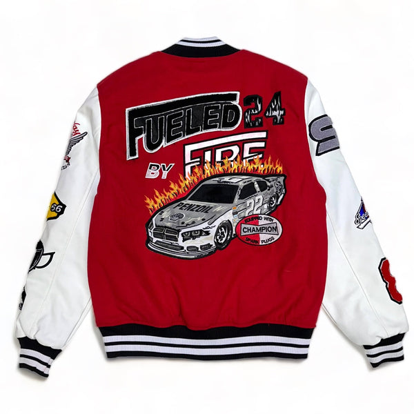Focus (Red "Fueled By Fire" Varsity Jacket)
