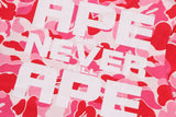 Bape Men’s ABC Camo Asnka Tee Pink