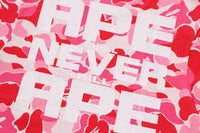Bape Men’s ABC Camo Asnka Tee Pink