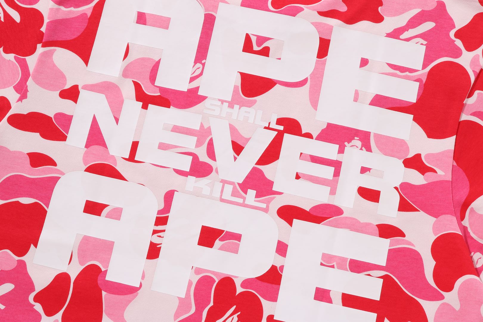 Bape Men’s ABC Camo Asnka Tee Pink