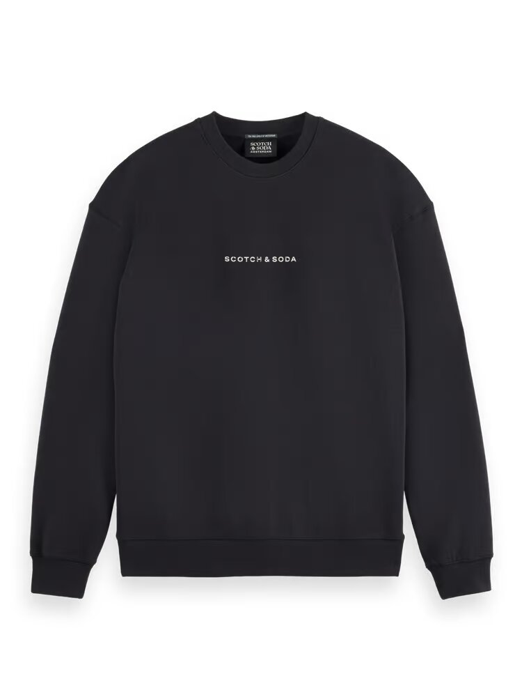 Scotch & Soda Essentials Logo Sweatshirt - Black