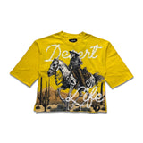 Kindred Men’s Rhinestone Desert Cowboy Cropped Tee – Yellow