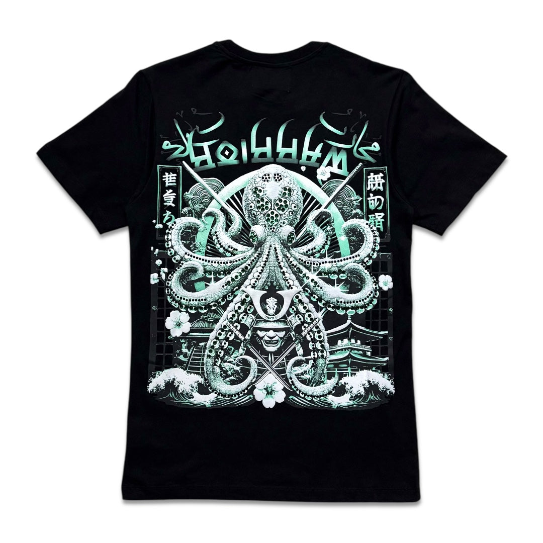 Denimicity Men’s Warrior of the Seas Stoned Out Rhinestone Tee Black