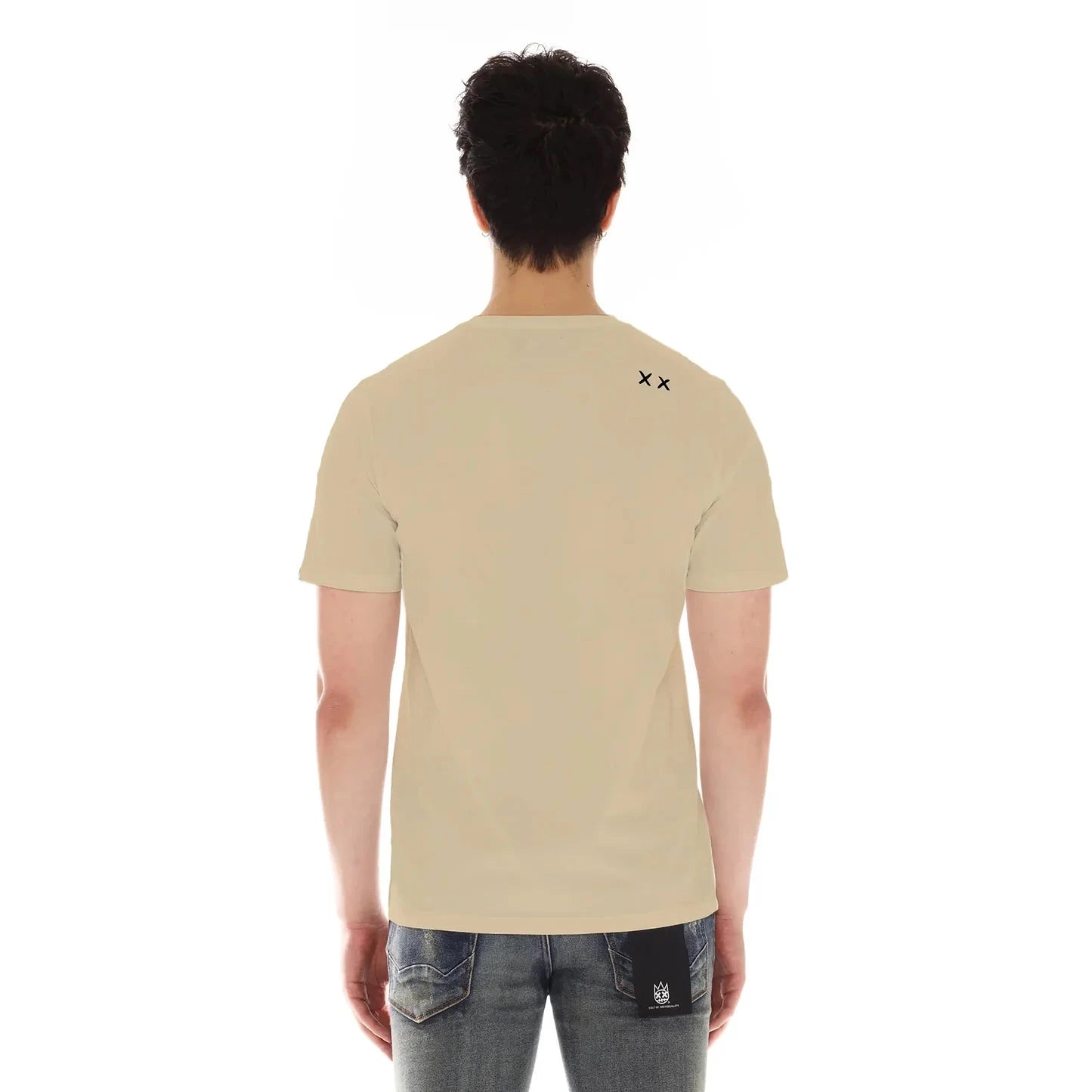 Cult of individuality Crew Neck Tee "Cult Tour" in Beige
