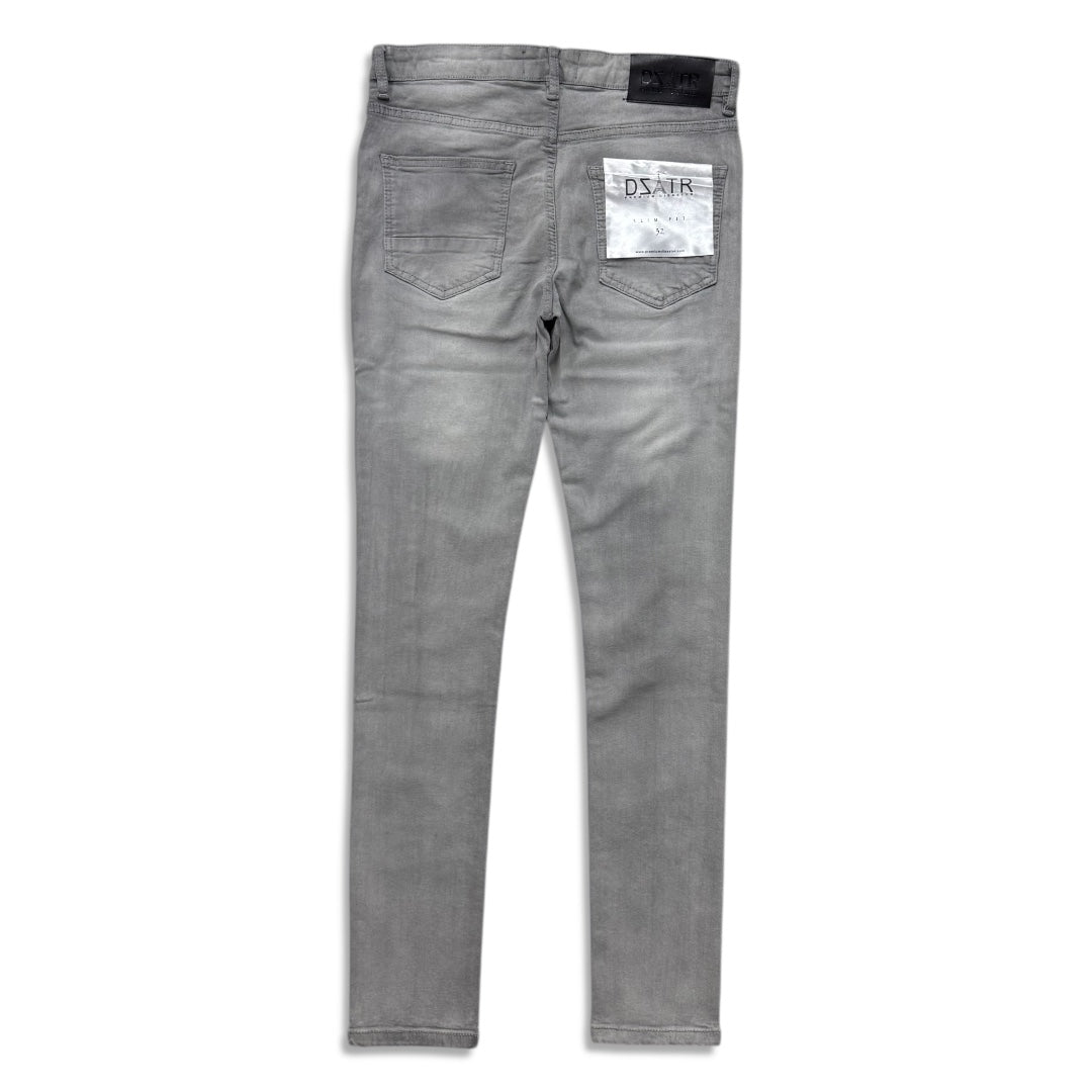 Premium disaster Men's ripped stretch jean basic grey