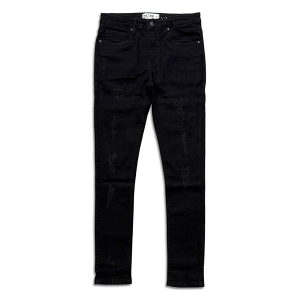Premium disaster Men's ripped stretch jean Black