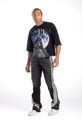 Kindred Men's Rhinestone Reaper Moon Cropped Tee – Black