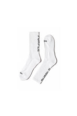 Purple Brand Cotton Crew Sock White