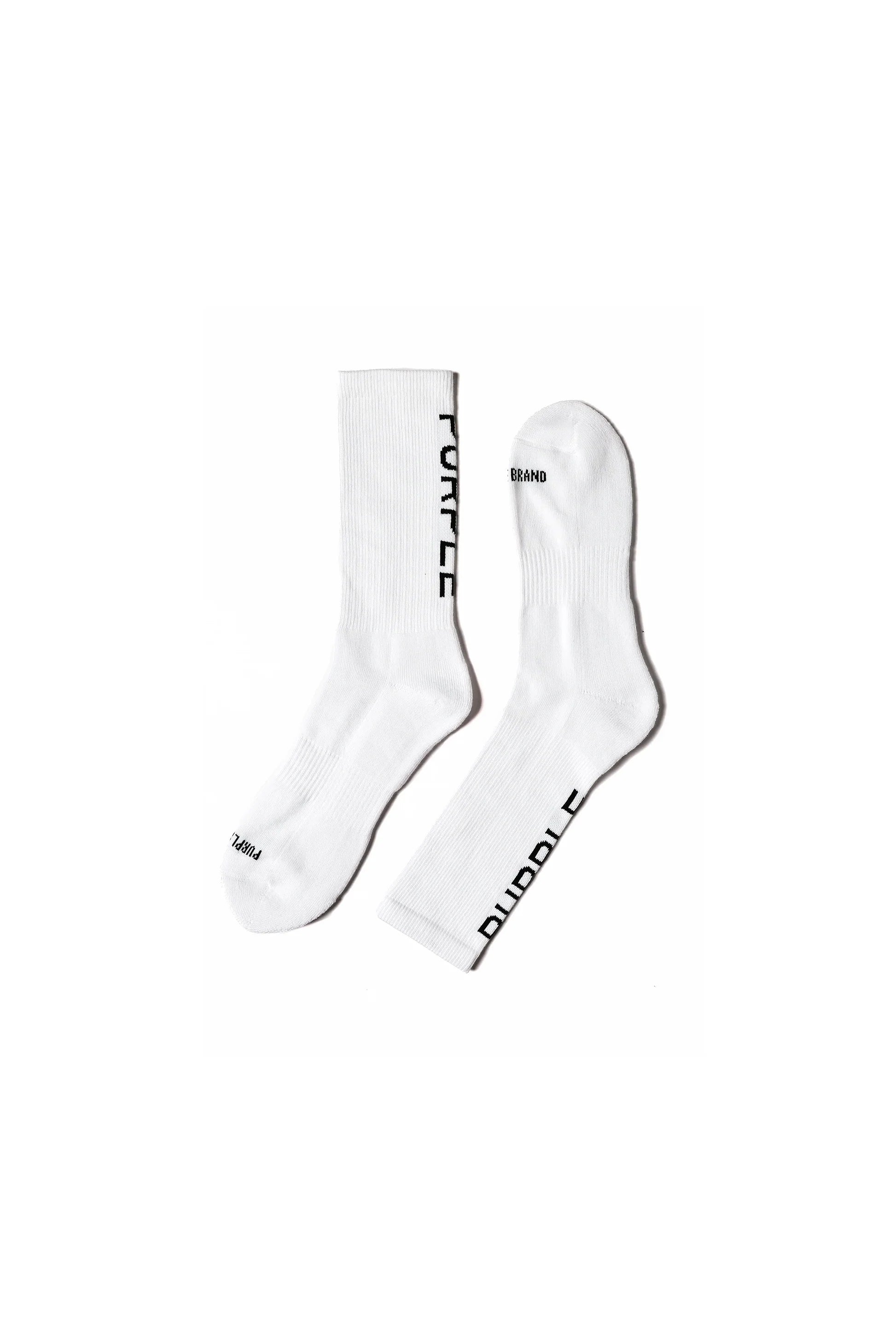 Purple Brand Cotton Crew Sock White