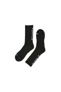 Purple Brand Cotton Crew Sock Crystal Black