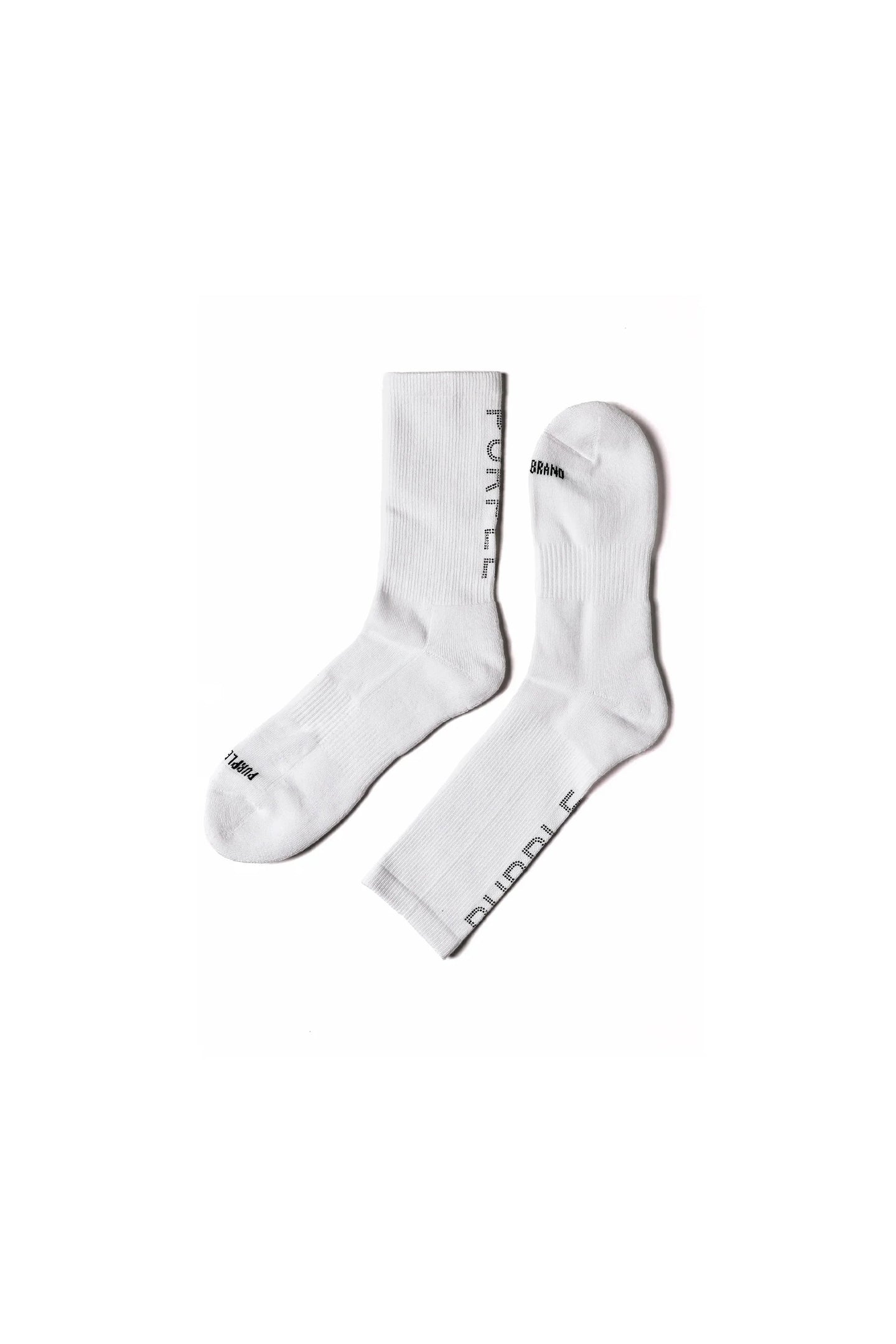 Purple Brand Cotton Crew Sock Crystal White