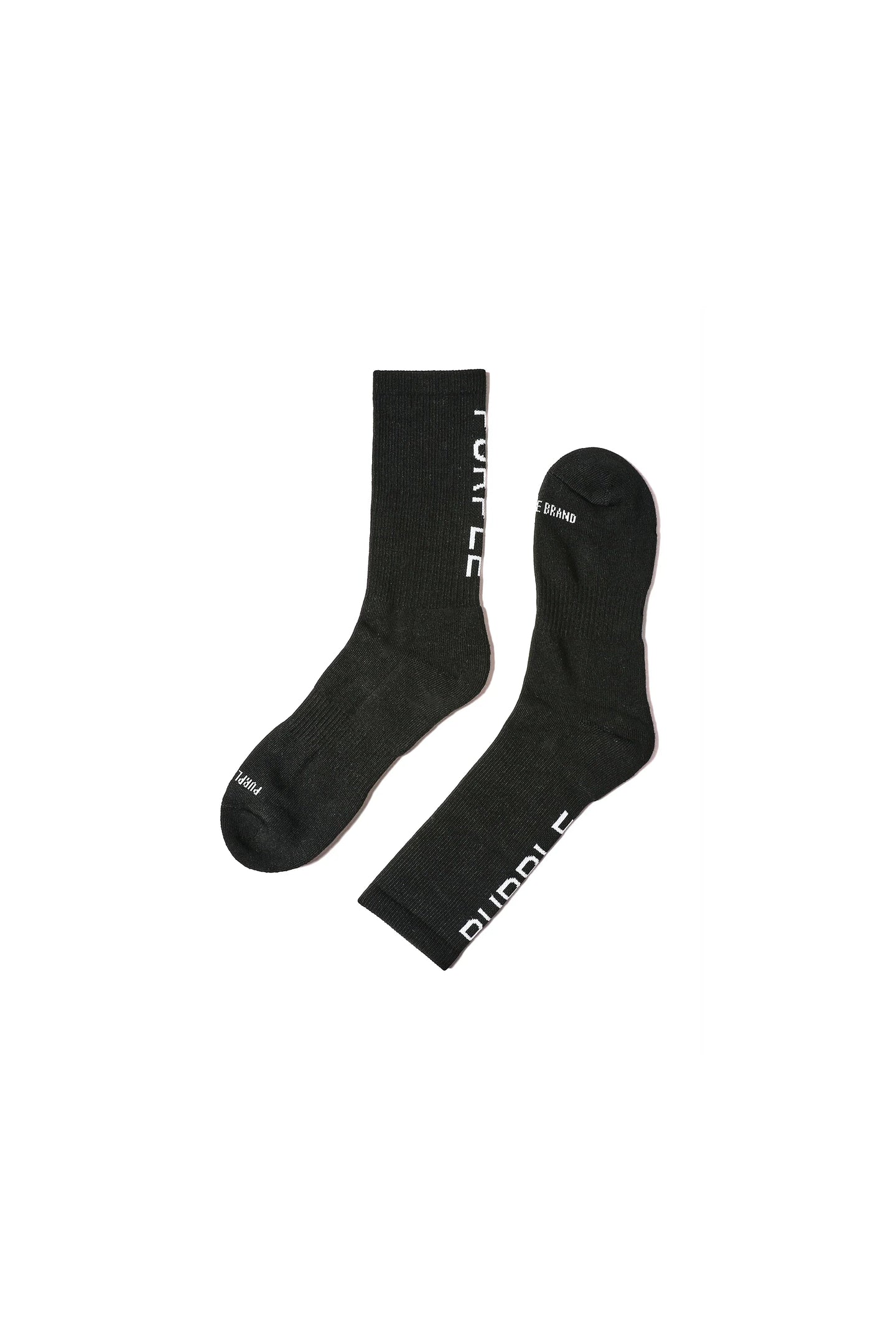 Purple Brand Cotton Crew Sock Black