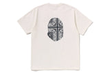 Bape Paisley Pattern Ape Head Tee Cream X Navy