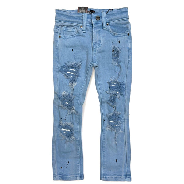 Denimicity (kids baby blue garment dye white jean)