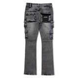 Kindred Men’s Rhinestone utility Stacked Jeans black stone