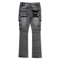Kindred Men’s Rhinestone utility Stacked Jeans black stone