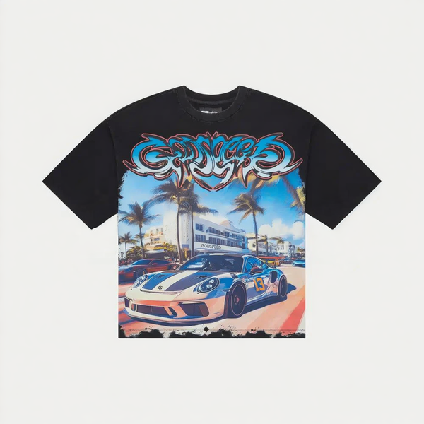 Godspeed Car Meet Miami Tee Black Wash