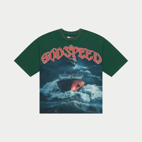 Godspeed Sea Sick T-shirt Green