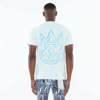 Cult of Individuality Heavyweight Crew Neck Tee "Stroke” in Powder Blue