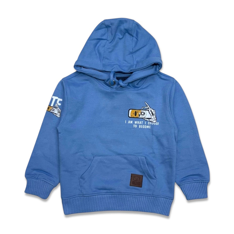 Elite denim kids blue 'I'm what i choose to become hoodie