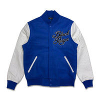 Roku Studio Reign Varsity Rhinestone Jacket Royal Blue