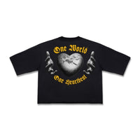 Roku Studio one world cropped tee Black