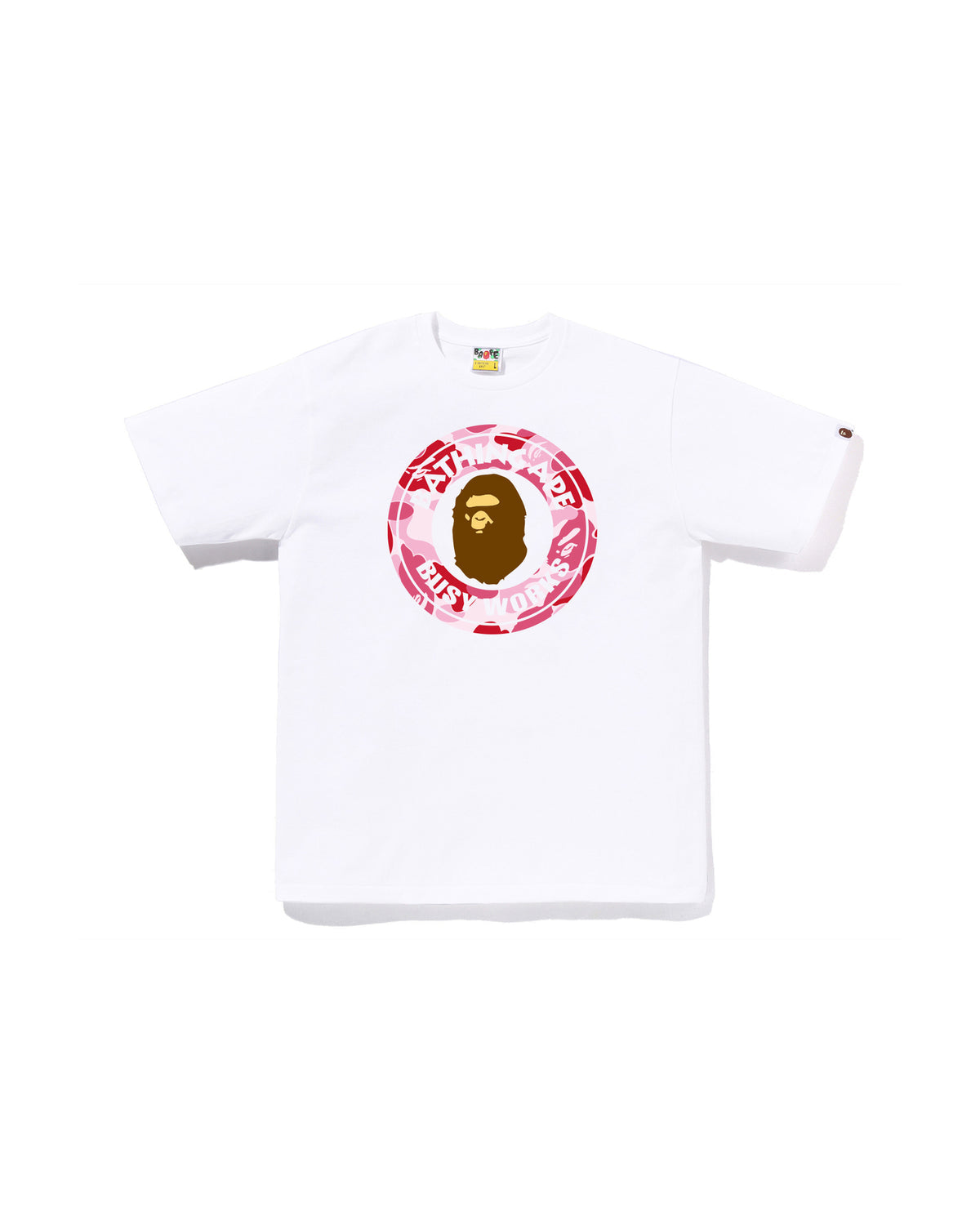 Bape Abc Camo Busy Works Tee White X Pink