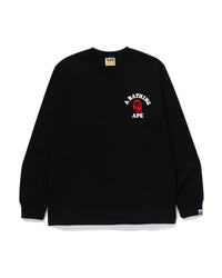 Bape Color Camo College Ats L/S Tee Black X Red