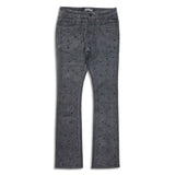 Vicious Denim Men's SnakeSkin Stacked Embellished Jeans - Grey