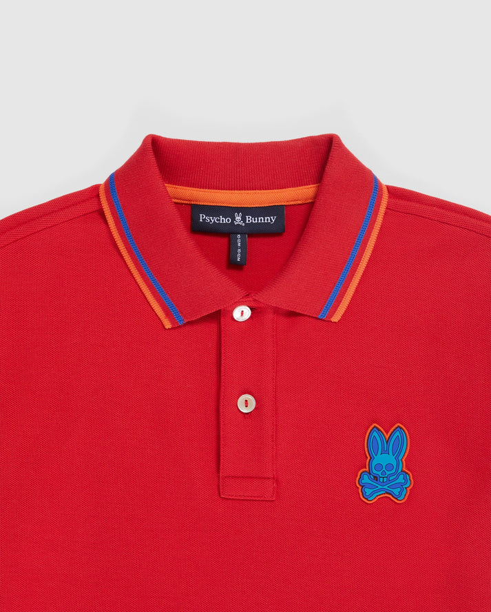 Psycho bunny (kids ruby red pique fashion polo)