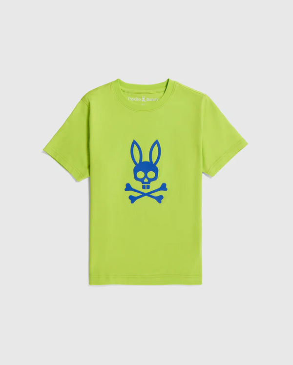 Psycho bunny (kids acid lime posen matte graphic t-shirt)