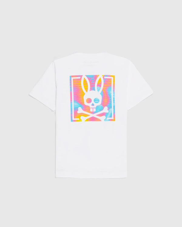 Psycho bunny (kids white montgomery back graphic t-shirt)