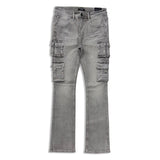 Kindred Men’s Rhinestone utility Stacked Jeans ice grey