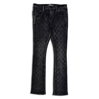 Vicious Denim Men's Stacked Embellished Jeans - Black Wash
