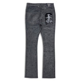 Vicious Denim Men's SnakeSkin Stacked Embellished Jeans - Grey