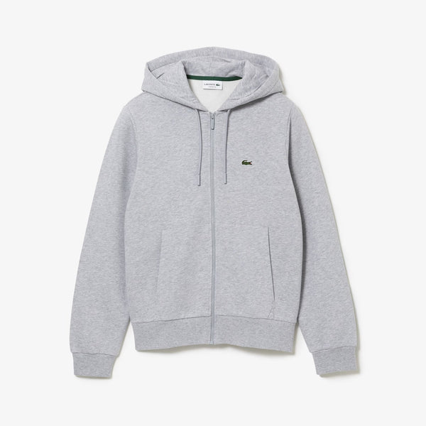 Lacoste (Men’s grey chine fleece zip hoodie)