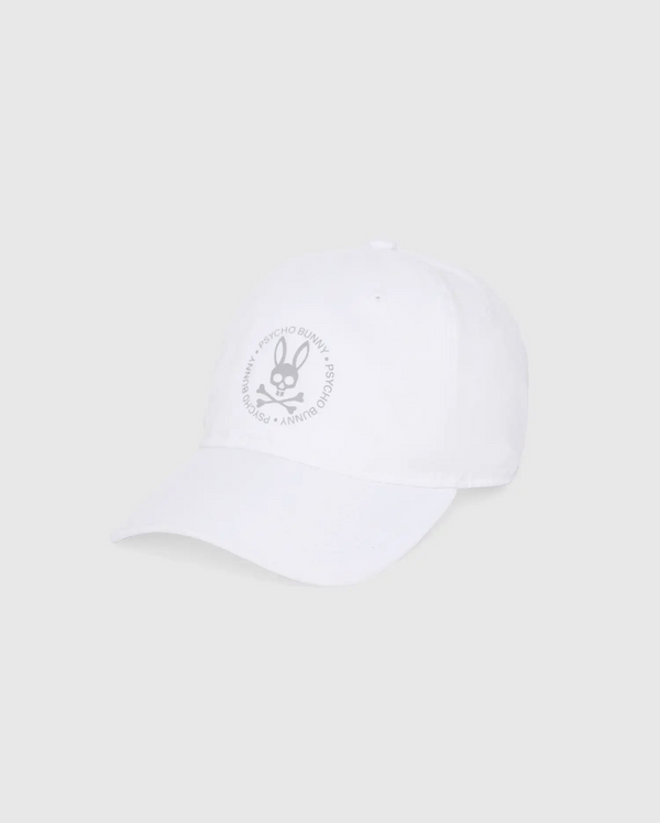 Psycho bunny (Men's white Crosby reflective print baseball cap)
