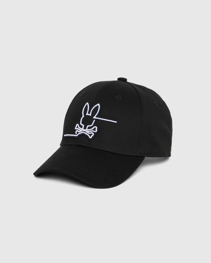 Psycho bunny (Men's black chester embroidered baseball cap)