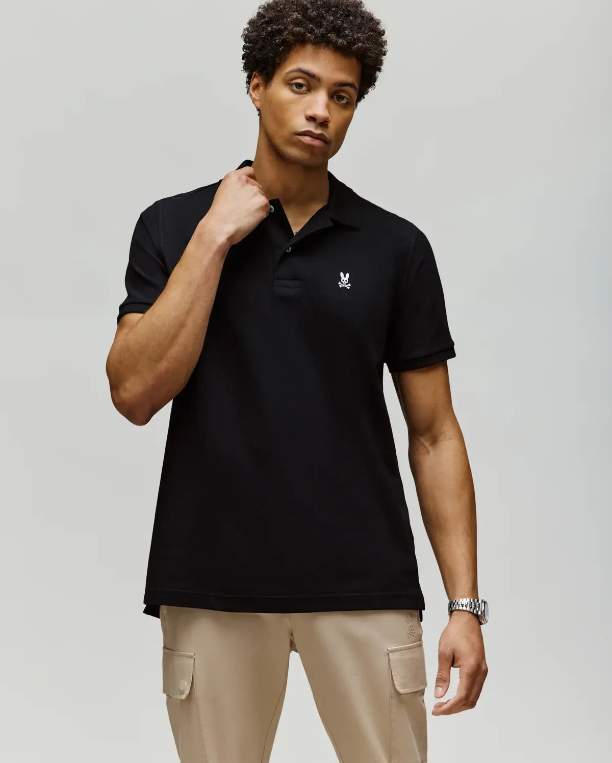 Psycho Bunny Men’s Classic Piqué Polo Shirt Black