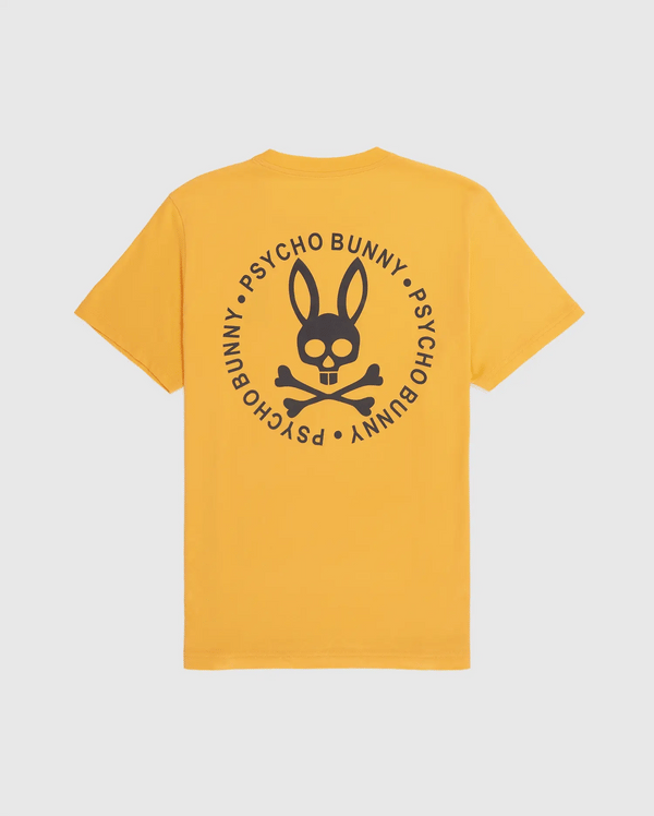 Psycho bunny (Men's orange crosby reflective print graphic t-shirt)