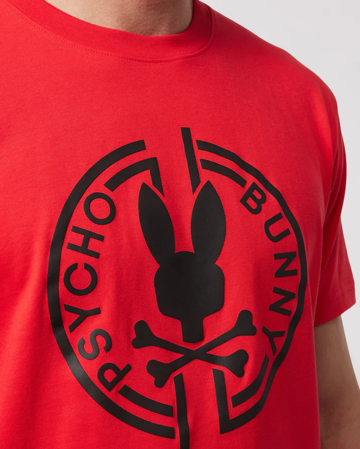 Psycho bunny (Men's chili red santa fe graphic t-shirt)